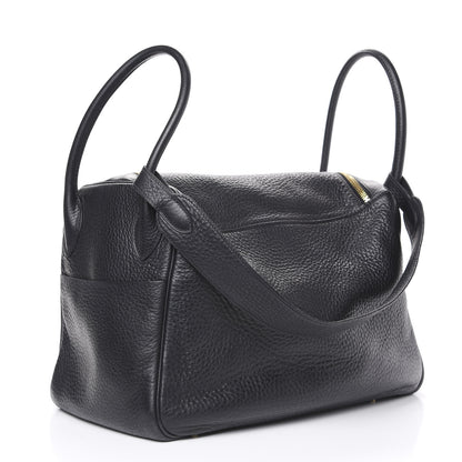 Hermes Taurillon Clemence Lindy 34 Black 2 of 10