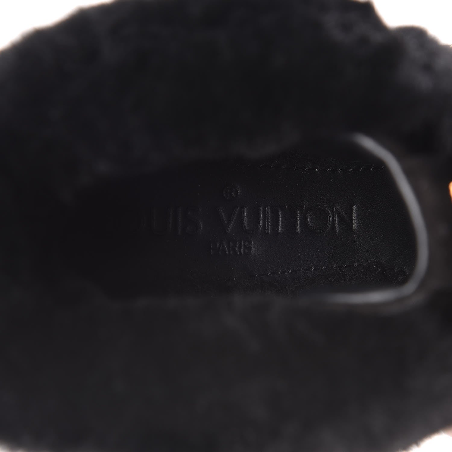 Louis Vuitton Suede Shearling Studded High Top Sneakers 41 Black 13 of 14