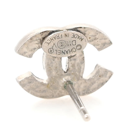 Chanel Crystal Mini Timeless CC Earrings Silver 4 of 4