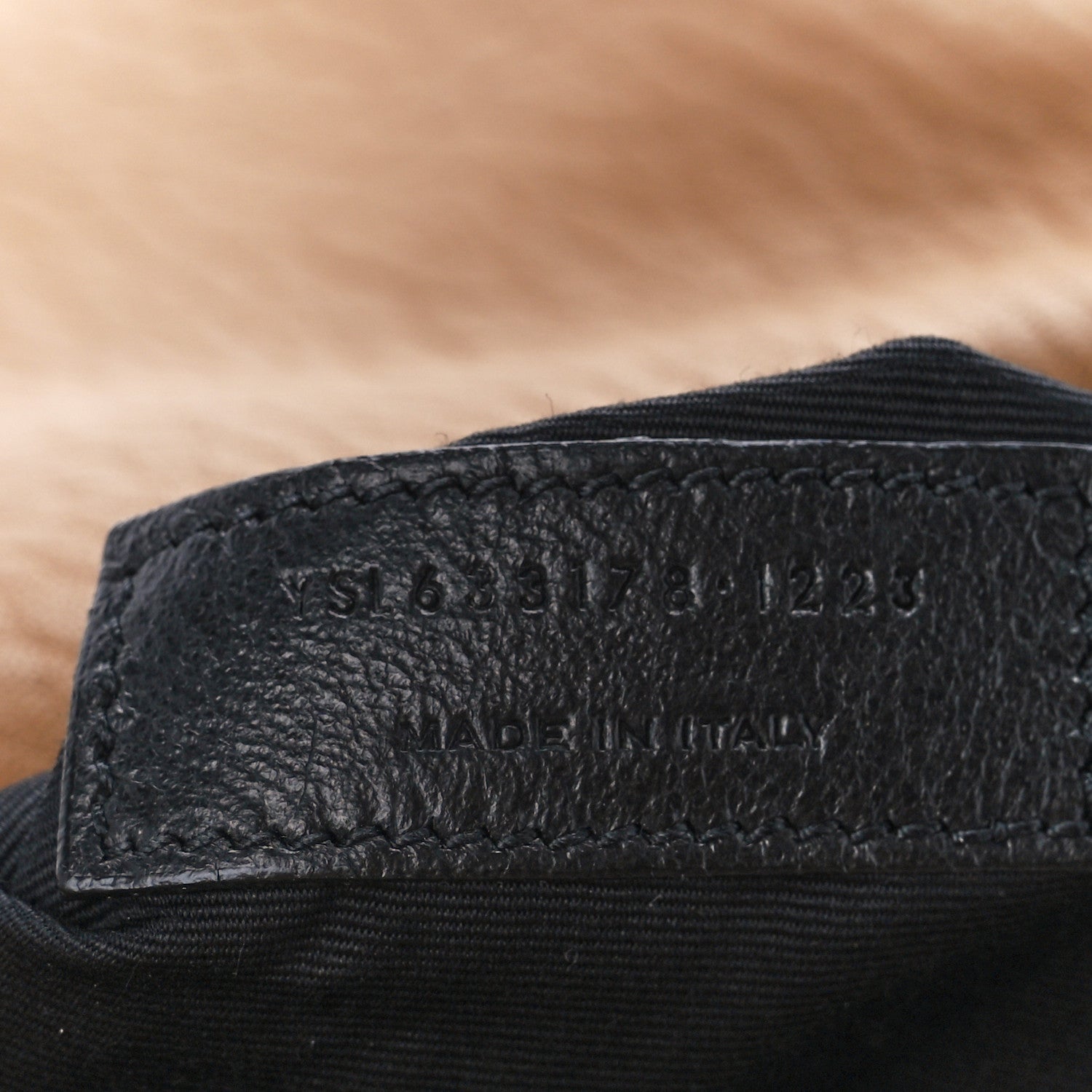 Saint Laurent Grained Lambskin Monogram Medium Niki Chain Satchel Dark Cork 8 of 11