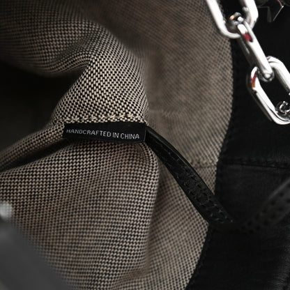 Alexander Wang Calfskin Roxy Large Chain Bucket Black Silver Hardware 8 of 11