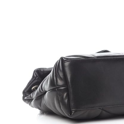 Saint Laurent Lambskin Quilted Small Loulou Puffer Monogram Chain Satchel Black 8 of 9