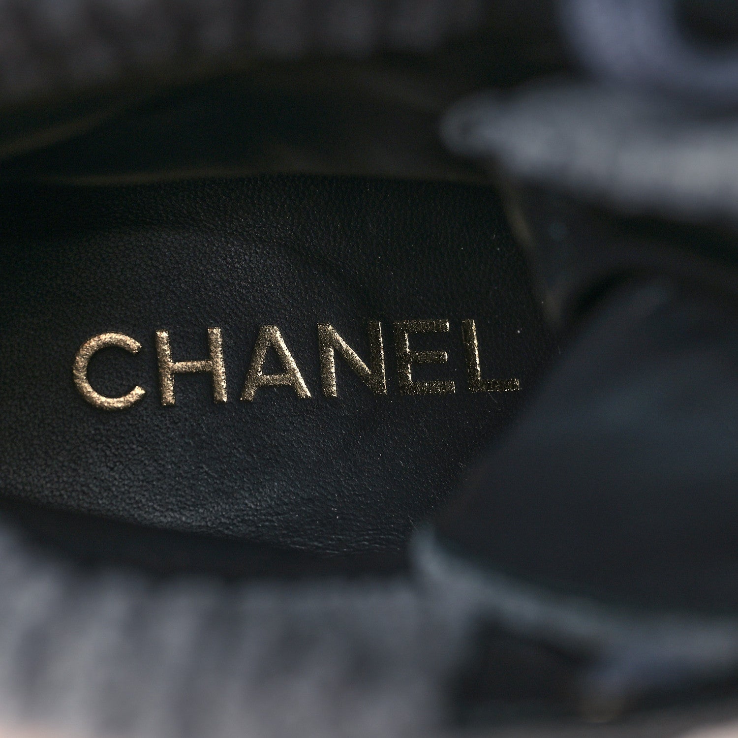 Chanel Suede Calfskin Velvet Quilted CC Combat Boots 36.5 Dark Grey 7 of 8