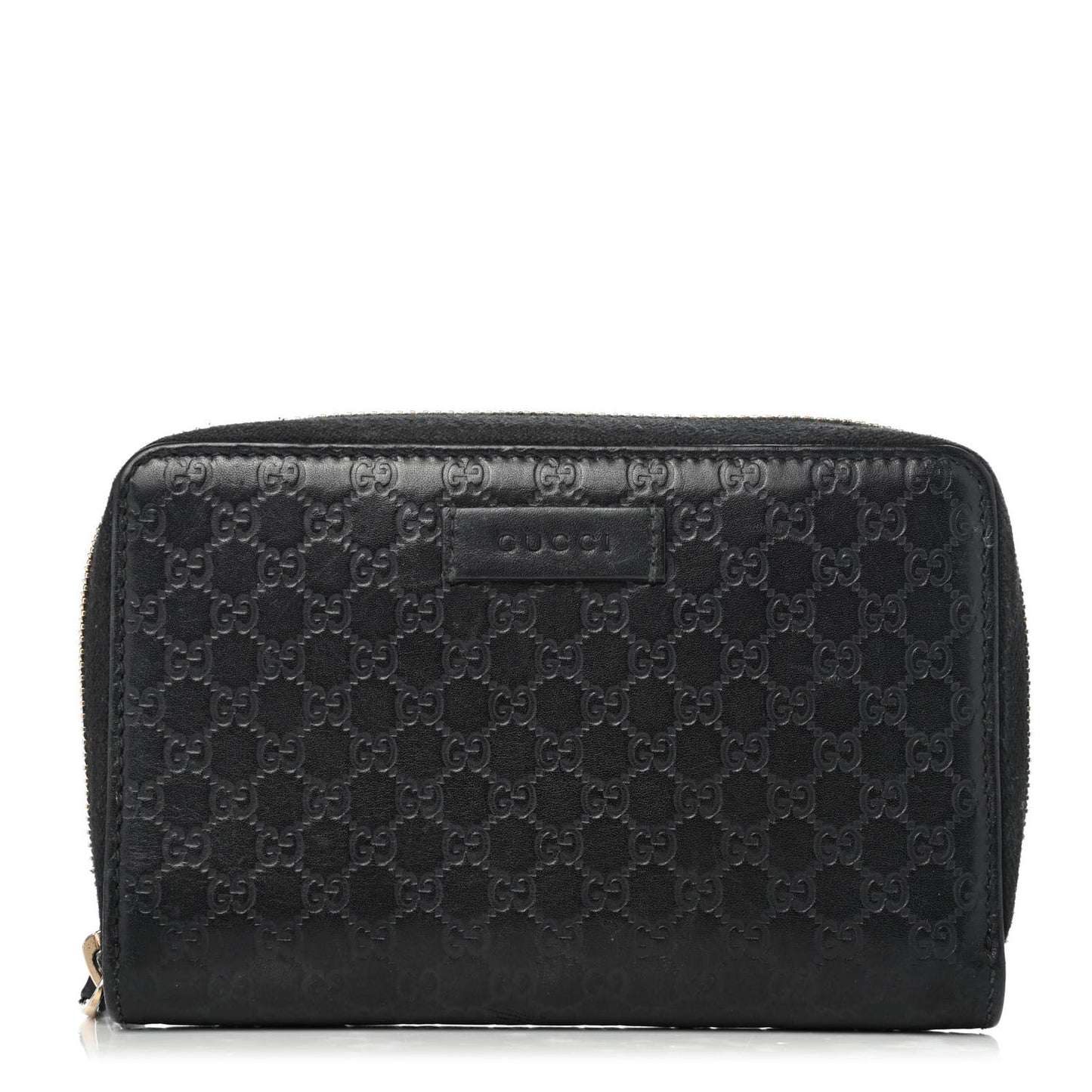 Soft Microguccissima Zip Around Organizer Wallet Black