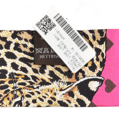 Hermes Silk Jungle Love Love Twilly Rose Vif Bleu Roy 4 of 4