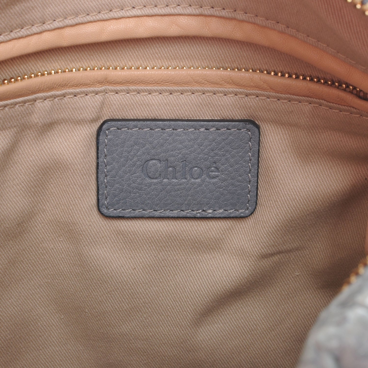 Chloe Python Medium Paraty Light Blue 6 of 8