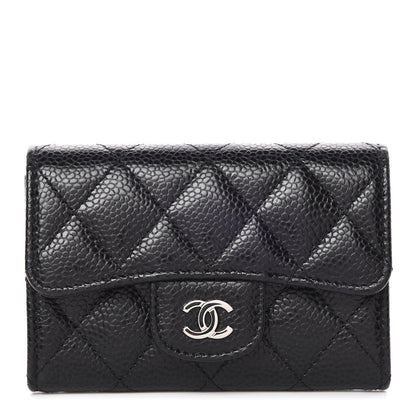 Chanel Caviar Quilted Flap Card Holder Black 1 of 10