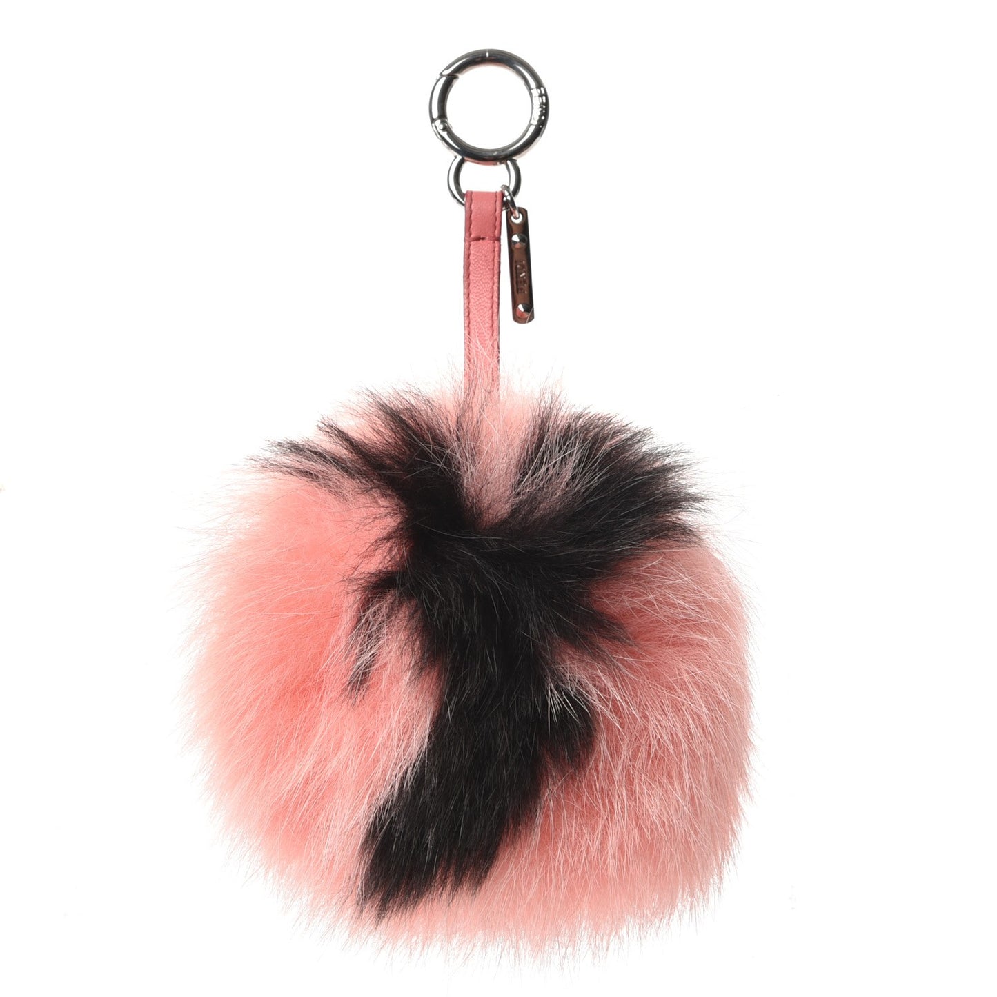 Fox Fur Y ABCharm Bag Charm Pink Black