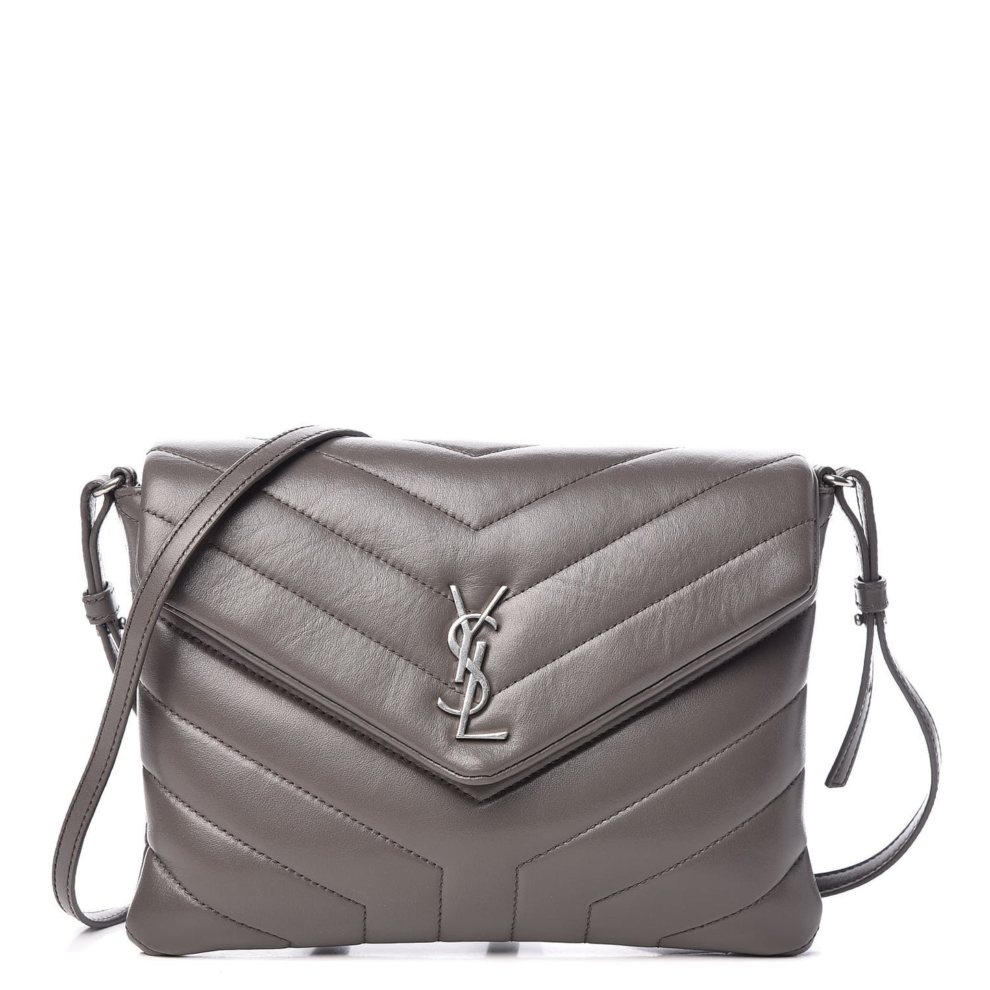 Calfskin Y Quilted Monogram Loulou Flap Bag Earth