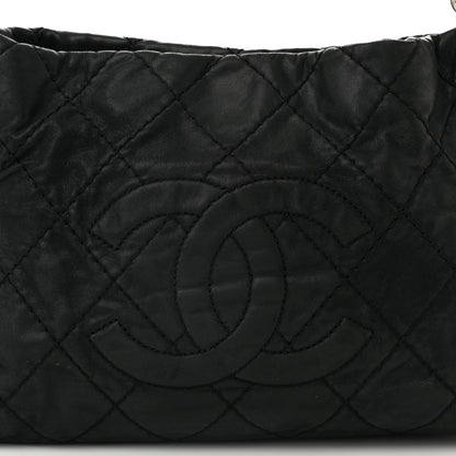 Chanel Iridescent Calfskin Quilted Small Sea Hit Tote Black 7 of 10
