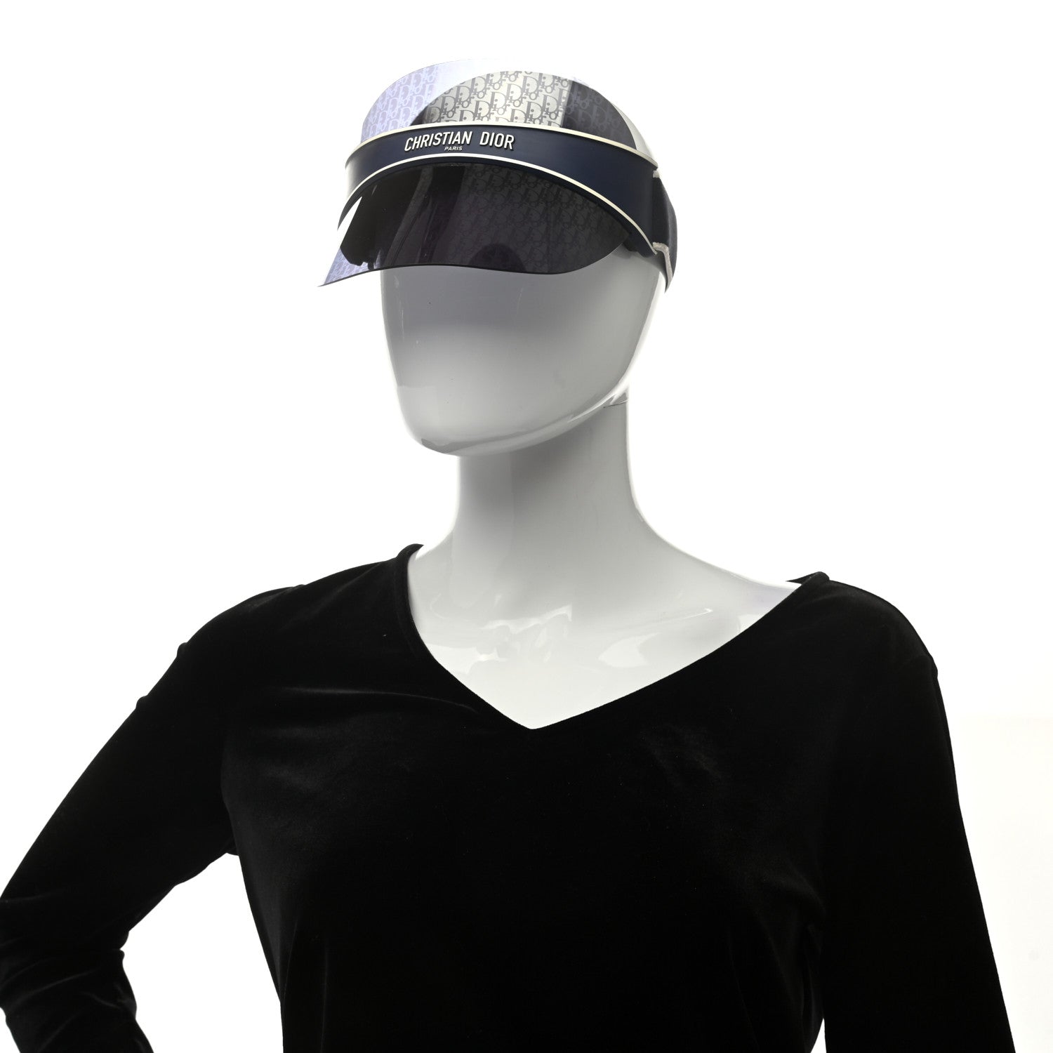 Christian Dior Oblique DiorClub V1U Sun Visor Blue 2 of 8