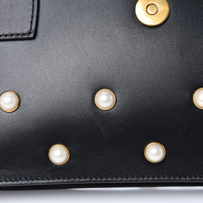 Gucci Nappa Pearl Studded Mini Queen Margaret Broadway Shoulder Bag Black 12 of 13