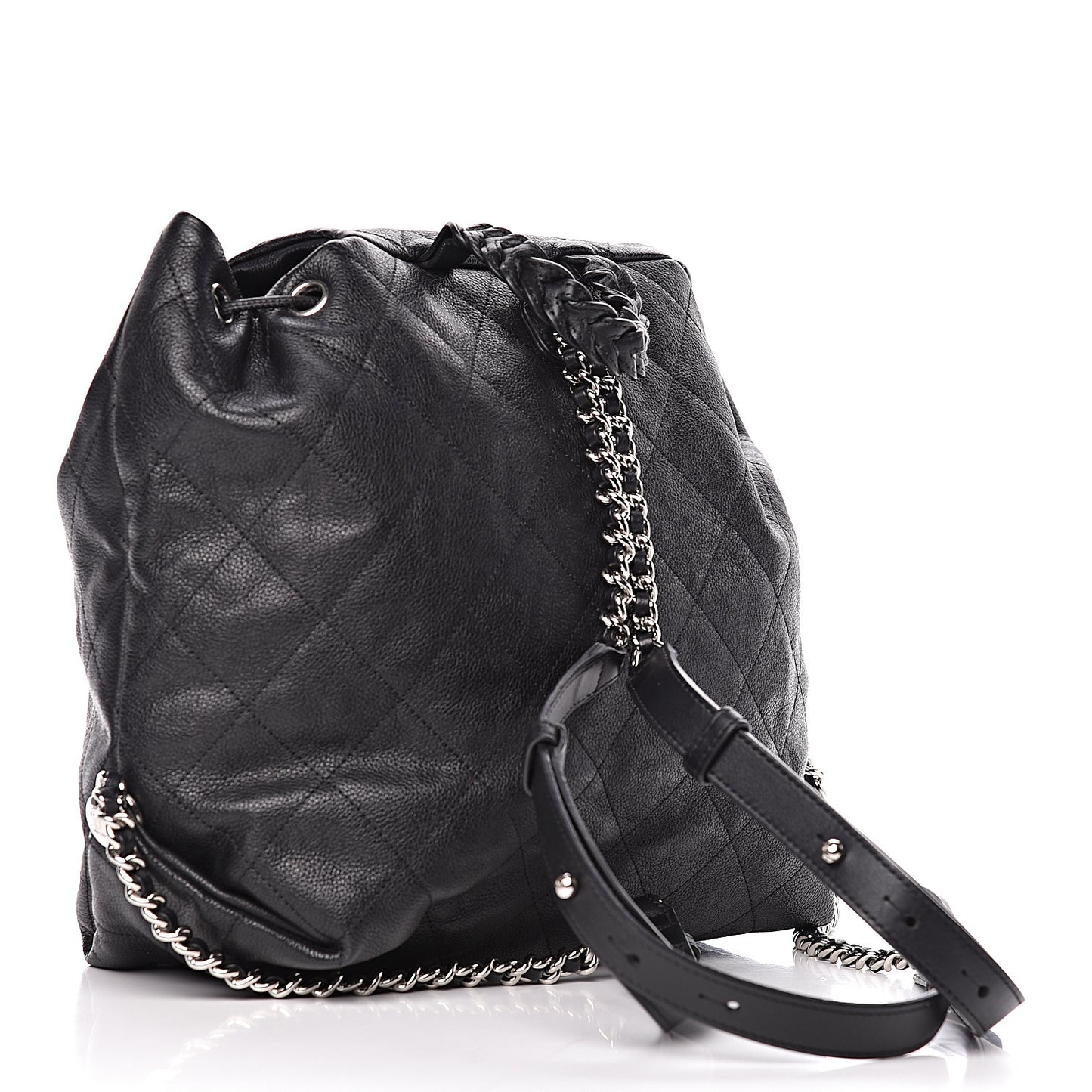 Caviar Stitched Backpack Black