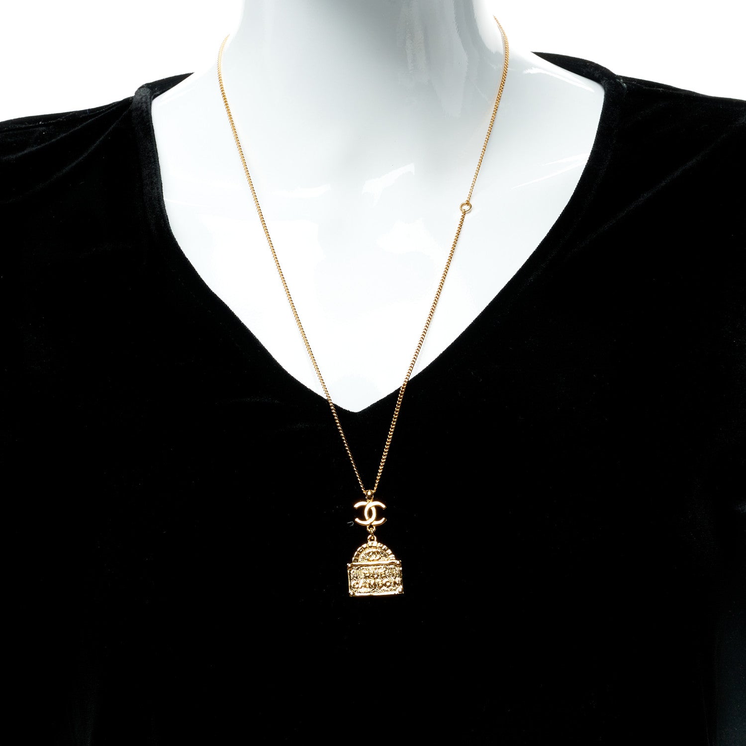 Chanel Metal CC Rue Cambon Necklace Necklace Gold 3 of 6