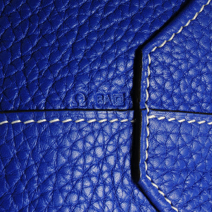 Hermes Taurillon Clemence Double Sens 45 Reversible Tote Graphite Bleu Electrique 12 of 12