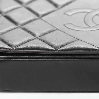 Chanel Lambskin Quilted Medium Diamond CC Flap Black 17 of 19