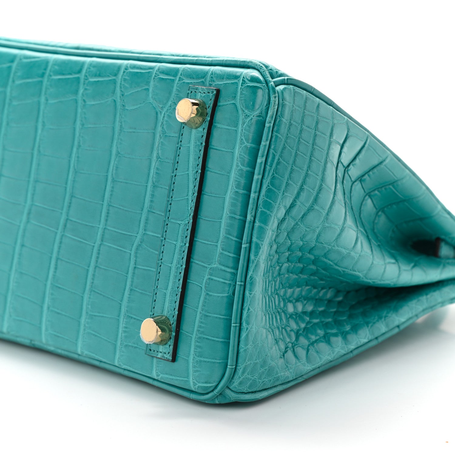 Hermes Matte Alligator Birkin 25 Bleu Paon 10 of 11