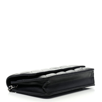 Chanel Lambskin Quilted Wallet On Chain WOC Black 3 of 11
