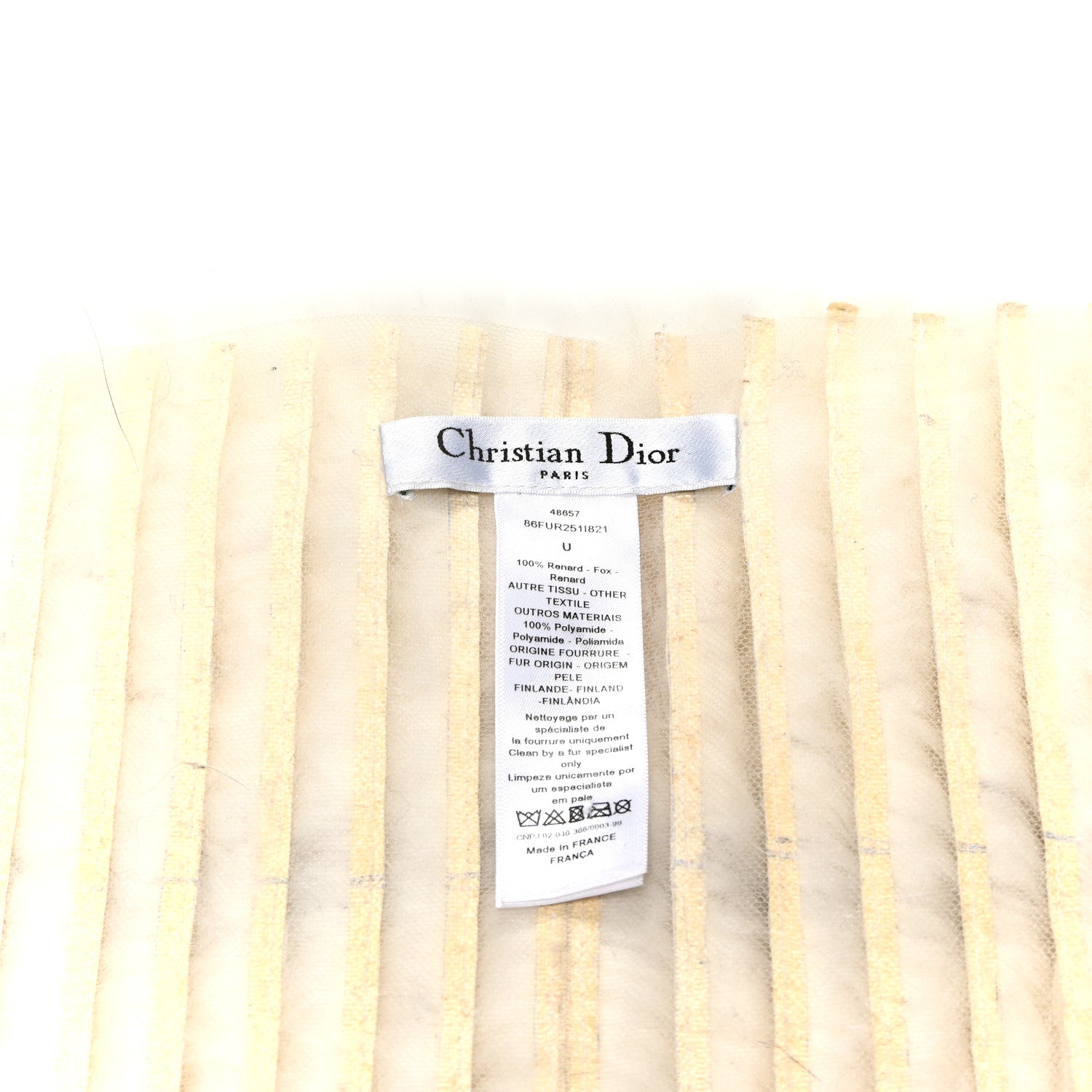 美品 ディオール Dior チャームロゴ付き FOXファースヌー ケープマフラー Christian Dior Fox Spider Scarf White 1796906 – FASHIONPHILE
