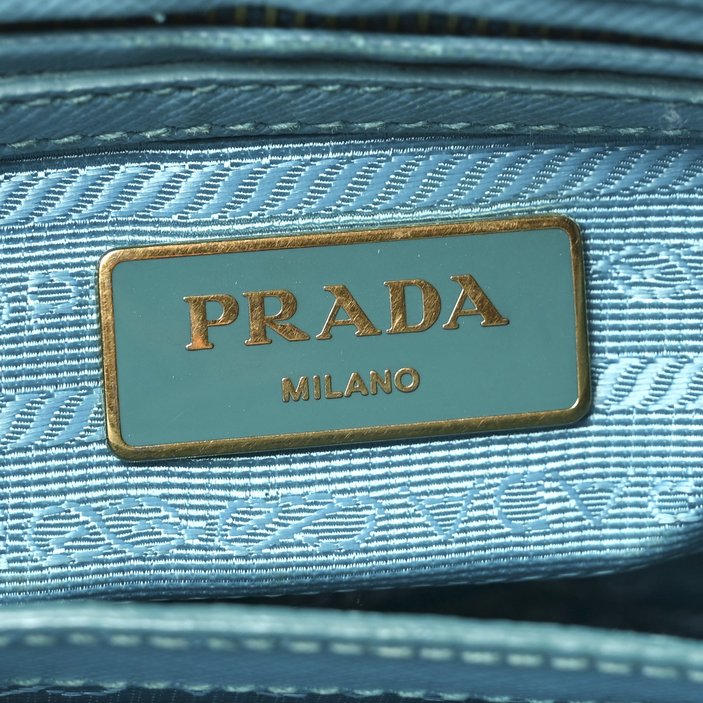 Saffiano Lux Mini Galleria Double Zip Tote Turchese