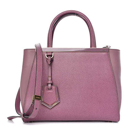 Fendi Vitello Elite Flamingo Petite 2Jours Tote Lilla Glicine 1 of 11