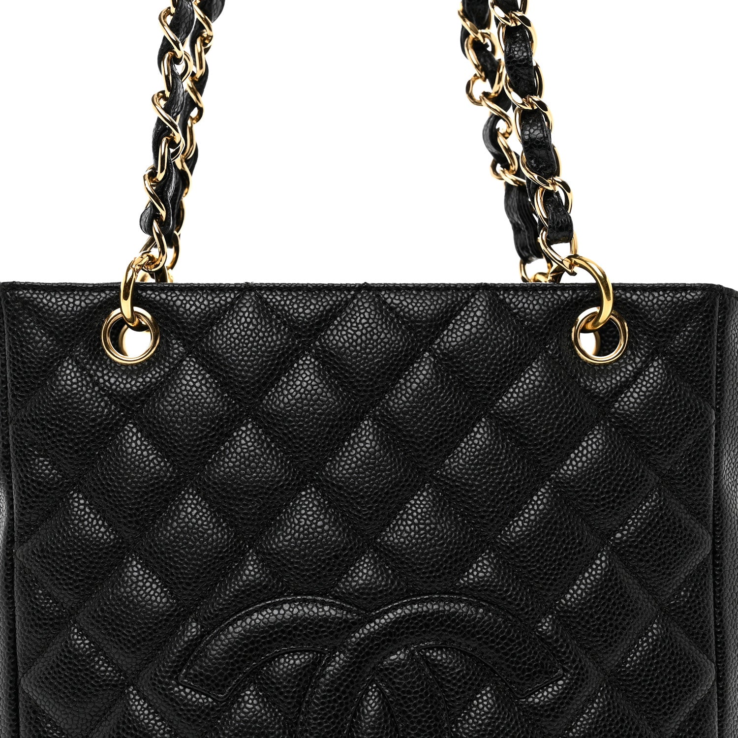 Chanel Caviar Quilted Petit Shopping Tote PST Black 5 of 10