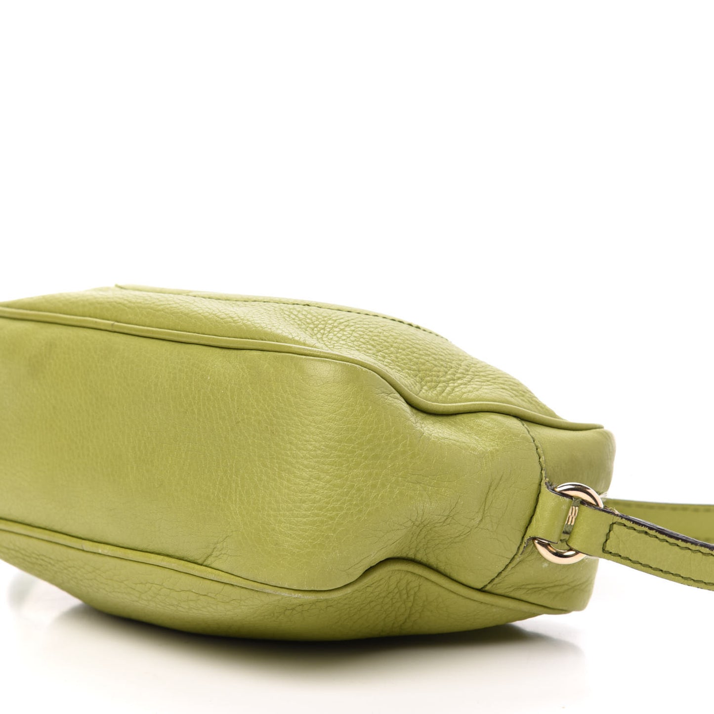 Pebbled Calfskin Small Soho Disco Bag Green