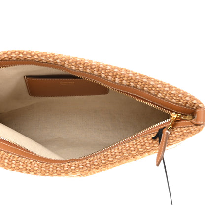 Burberry Raffia TB Duncan Pouch Natural Beige 5 of 7