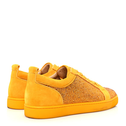 Christian Louboutin Calfskin Veau Velours Strass Mens Louis Junior Flat Sneakers 43.5 Topaz 5 of 9