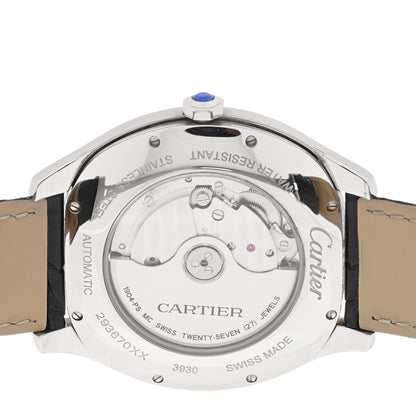 Cartier Stainless Steel Alligator 41mm Drive De Cartier Automatic Watch Black 4 of 5