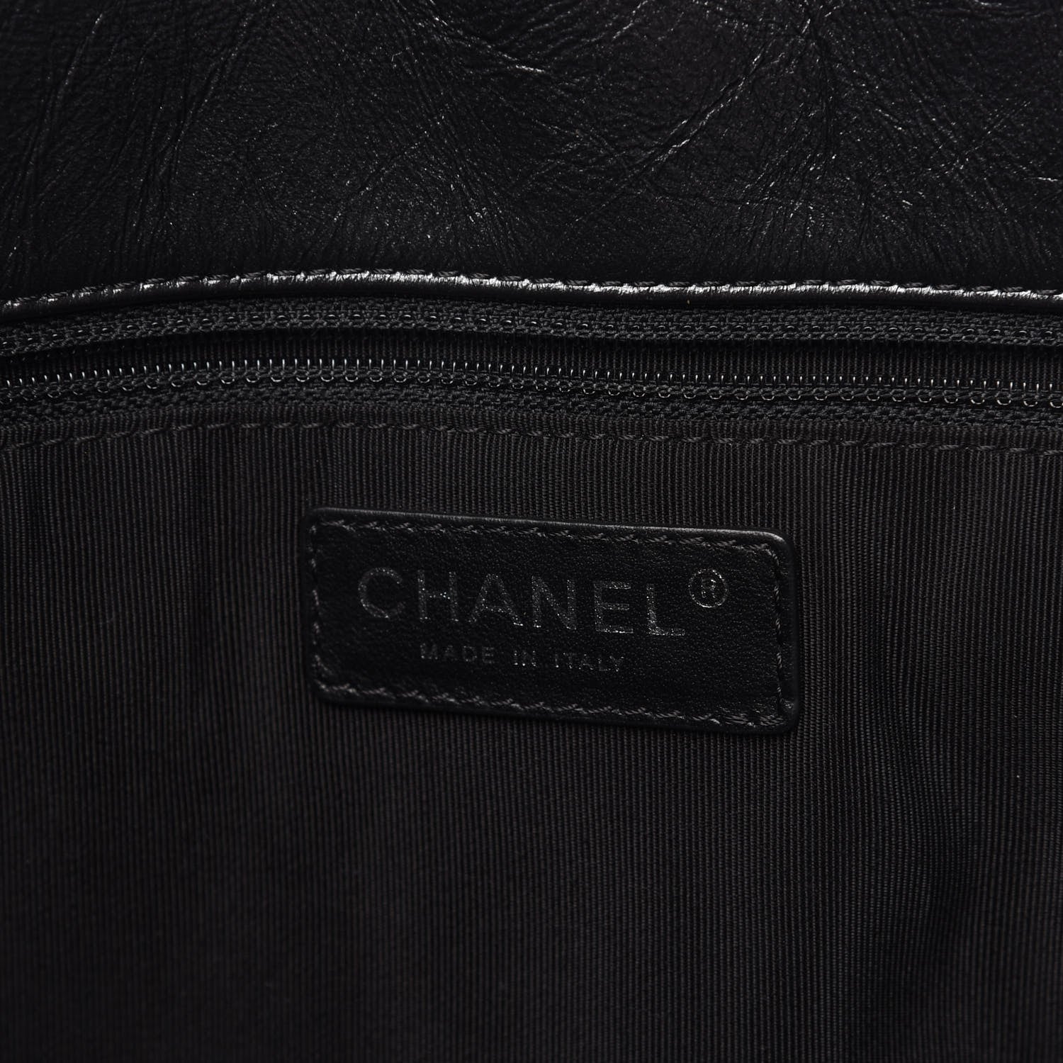 Chanel Metallic Crackled Calfskin Quilted Medium Big Bang Hobo Black 8 of 10