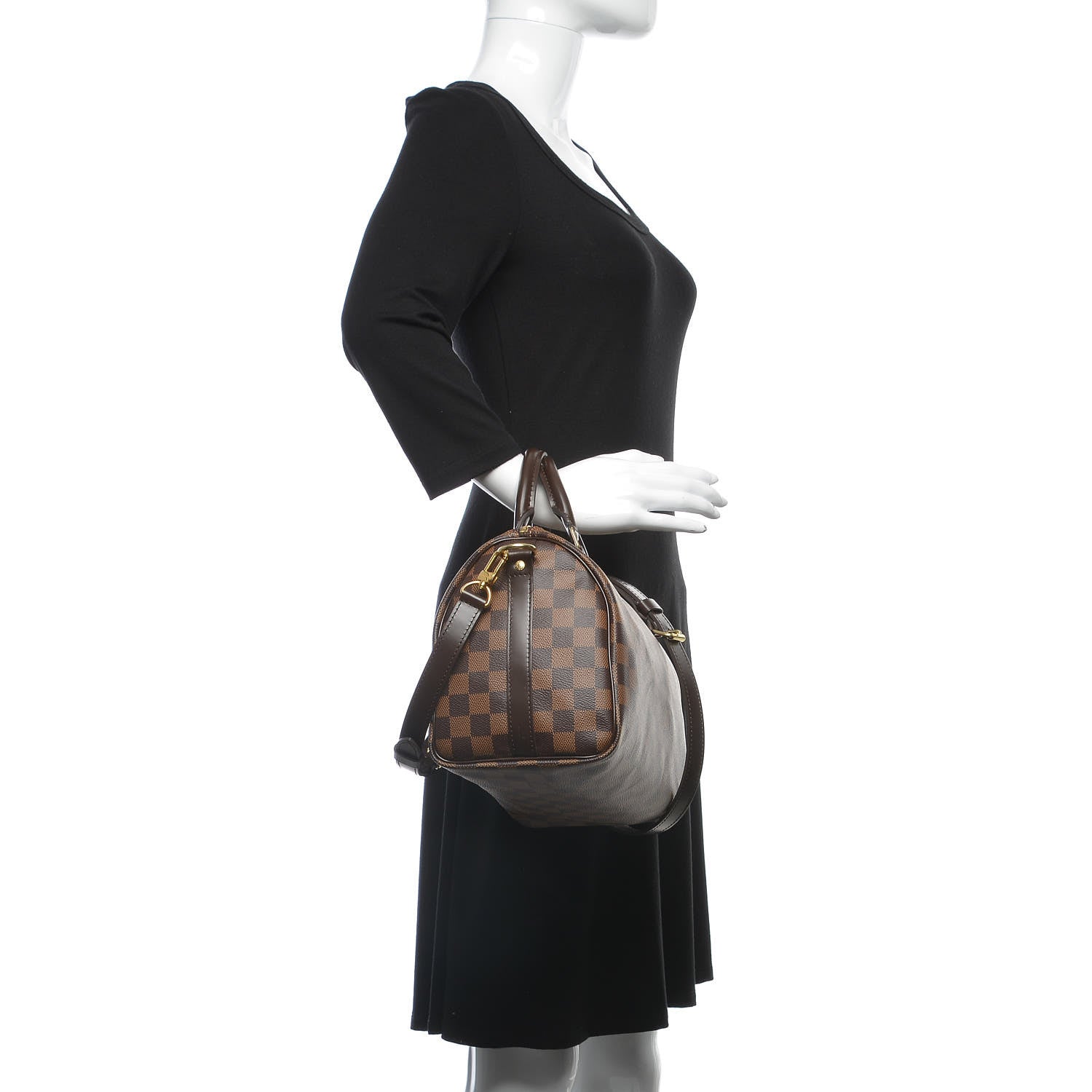 Louis Vuitton Damier Ebene Speedy Bandouliere 25 3 of 15