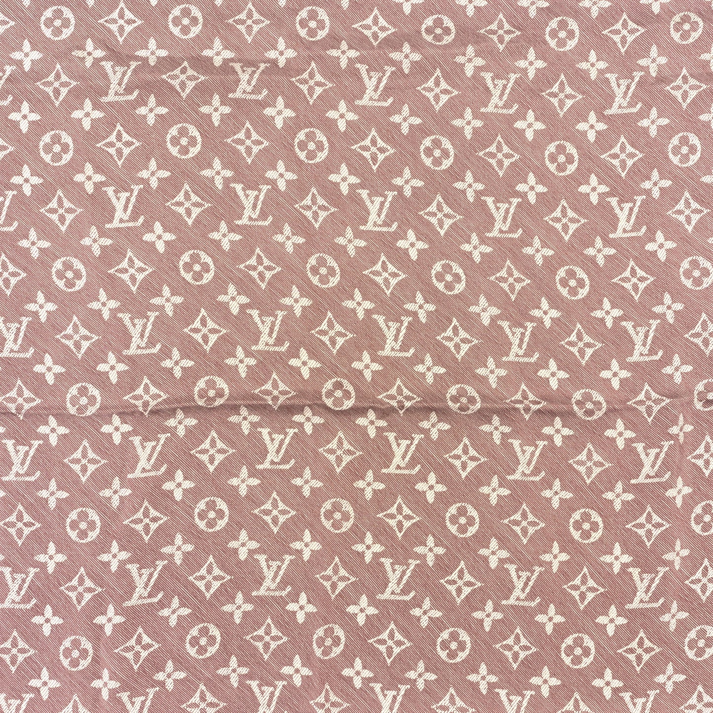 Silk Monogram New Denim Bandana Scarf Rose Pale