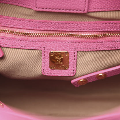 MCM Visetos Corina Shoulder Bag Pink 6 of 10