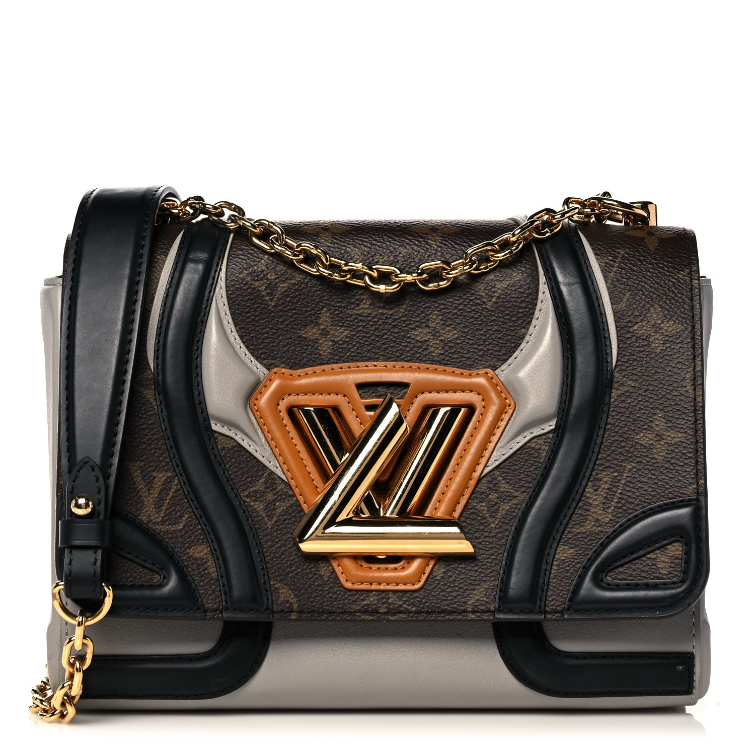 Louis Vuitton Calfskin Monogram Twist Shoulder Bag MM 1 of 19