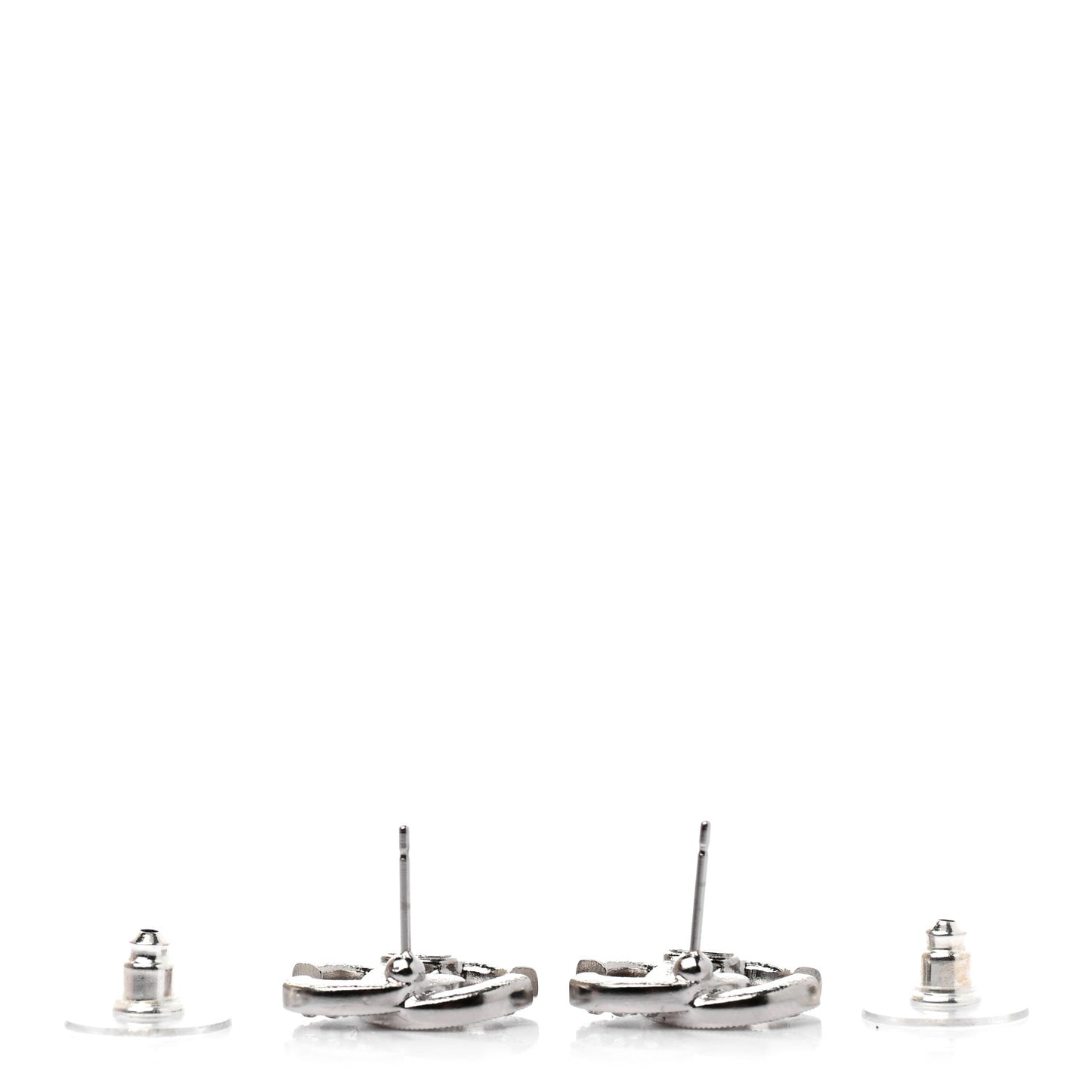 Crystal CC Earrings Silver