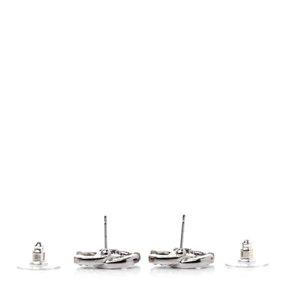 Chanel Crystal CC Earrings Silver 3 of 4