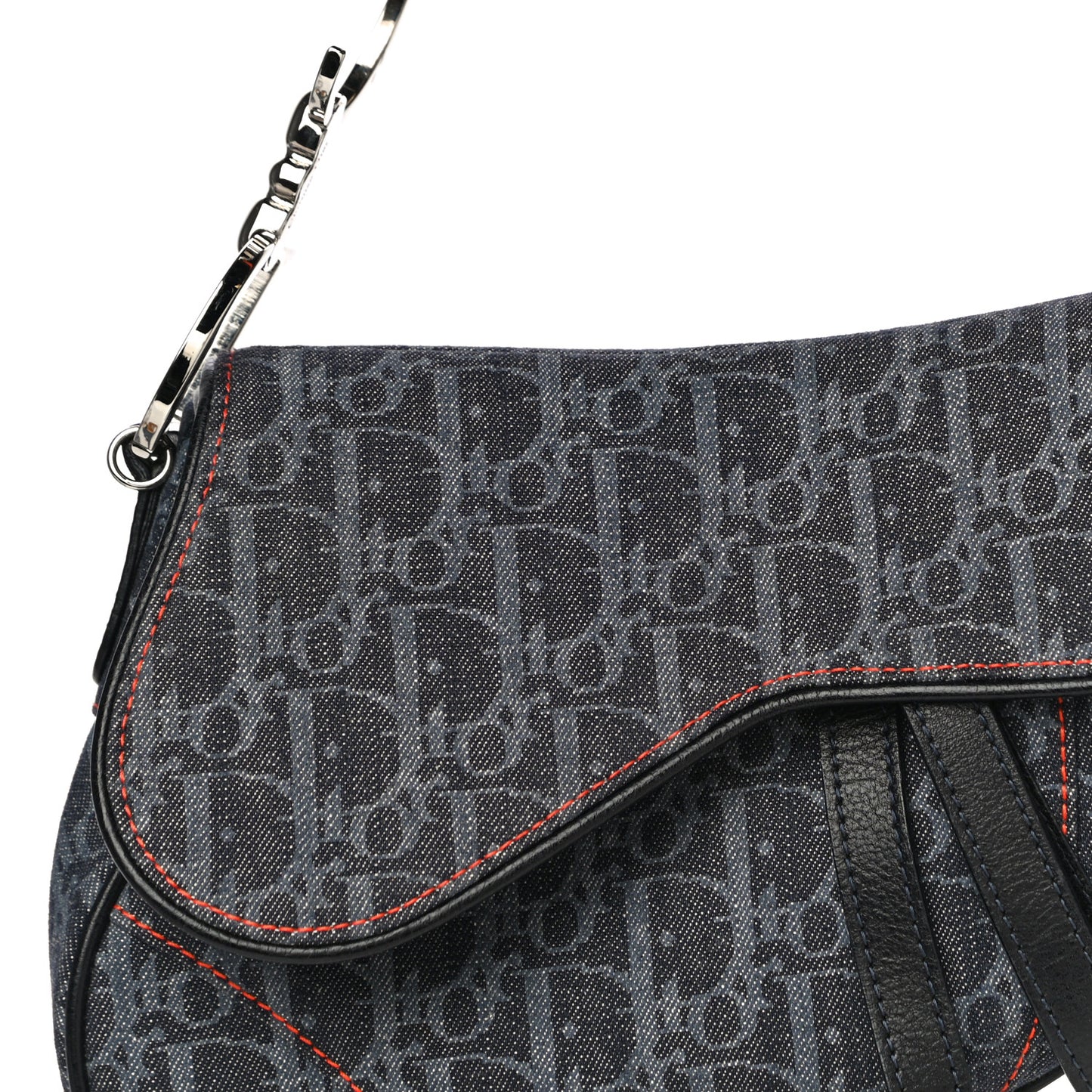 Denim Monogram Flight Saddle Bag