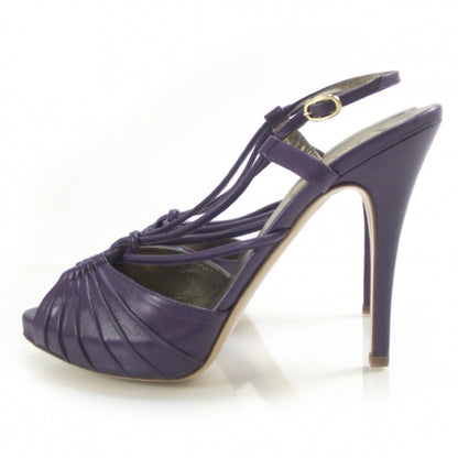 Valentino Garavani Leather Sandals 38.5 Purple 2 of 6