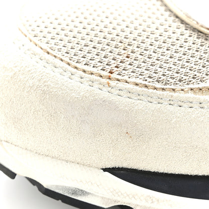 Chanel Mesh Suede Calfskin Womens CC Sneakers 36.5 White Black Beige Gold 9 of 15