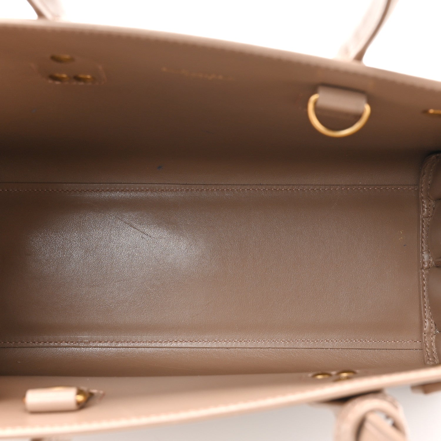 Saint Laurent Grained Calfskin Baby Sac De Jour Taupe 5 of 13