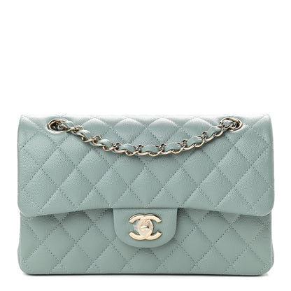 Chanel Caviar Quilted Small Double Flap Light Blue 1 of 9