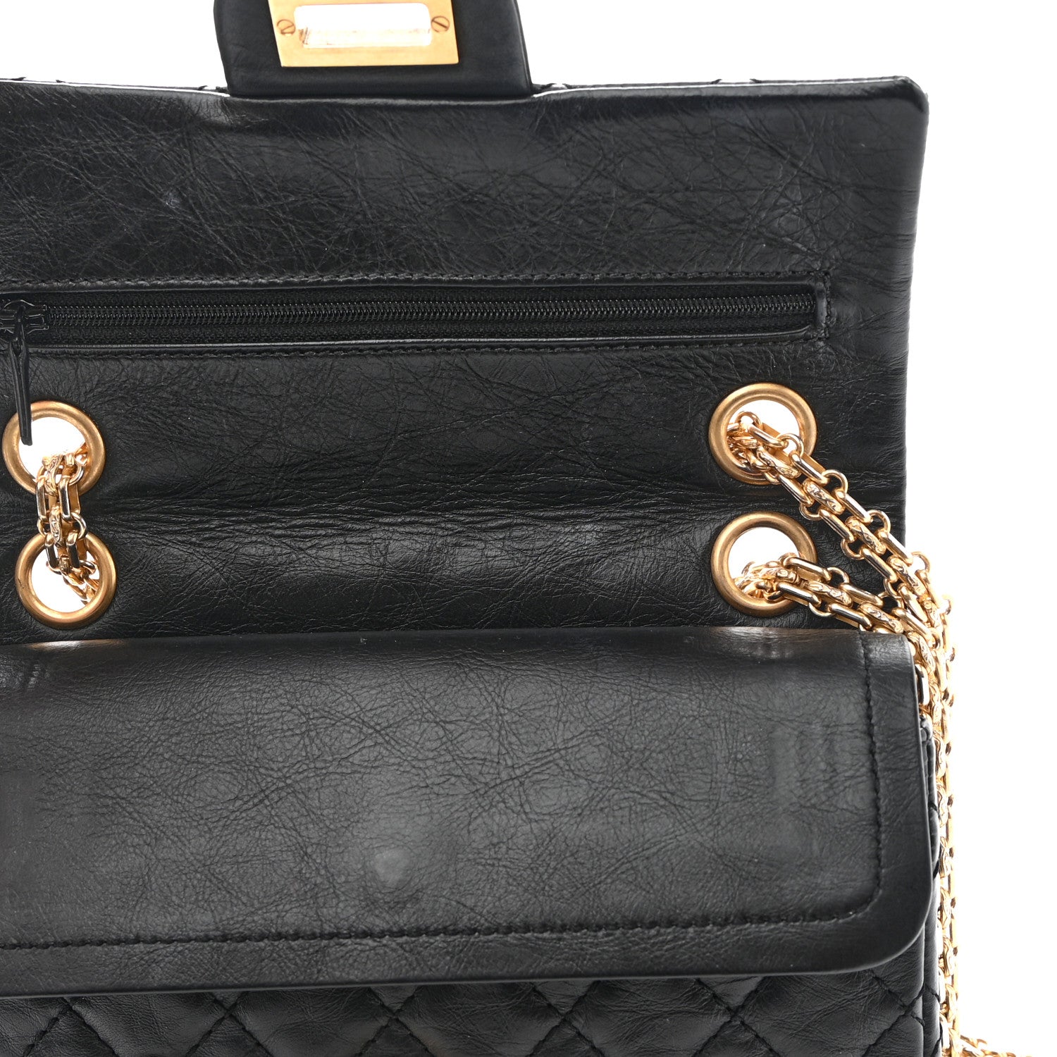 Chanel Aged Calfskin Lucky Charms 2.55 Reissue 224 Flap Black 13 of 13