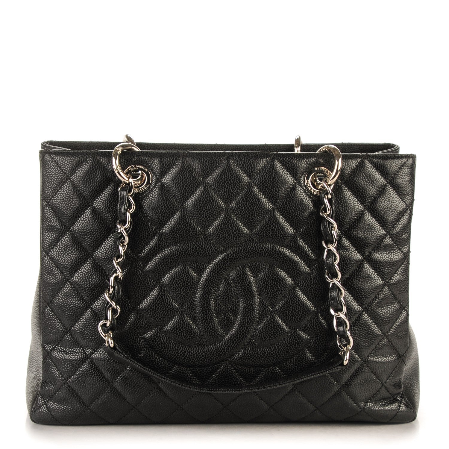 Chanel Caviar Quilted Grand Shopping Tote GST Black 1 of 7