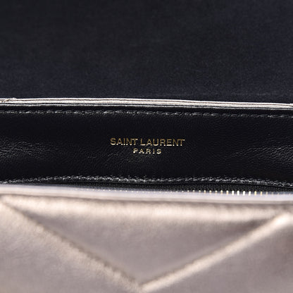 Saint Laurent Metallic Calfskin Y Quilted Monogram Toy Loulou Crossbody Bag Piombo 6 of 11