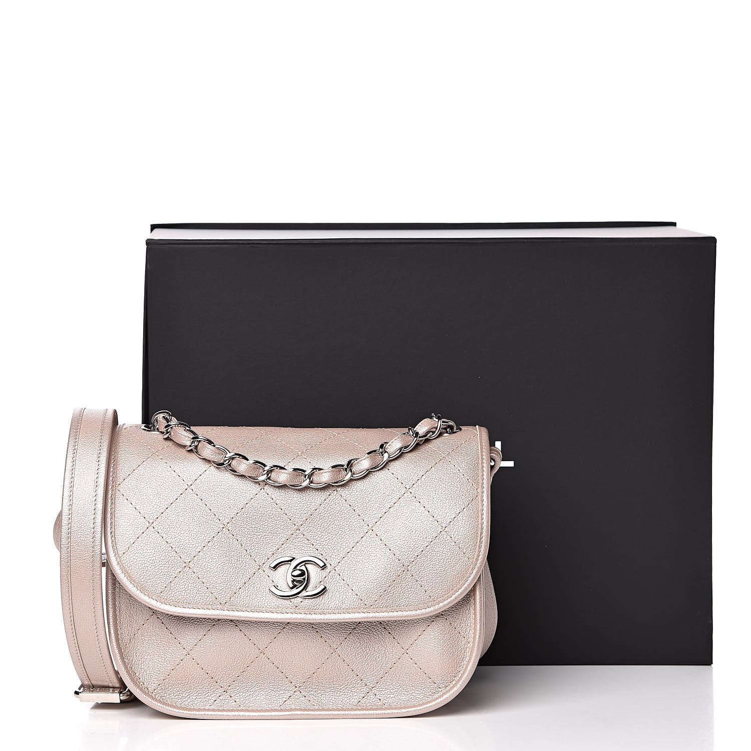 Chanel Metallic Calfskin Quilted Jungle Stroll Messenger Bag Gold 12 of 12
