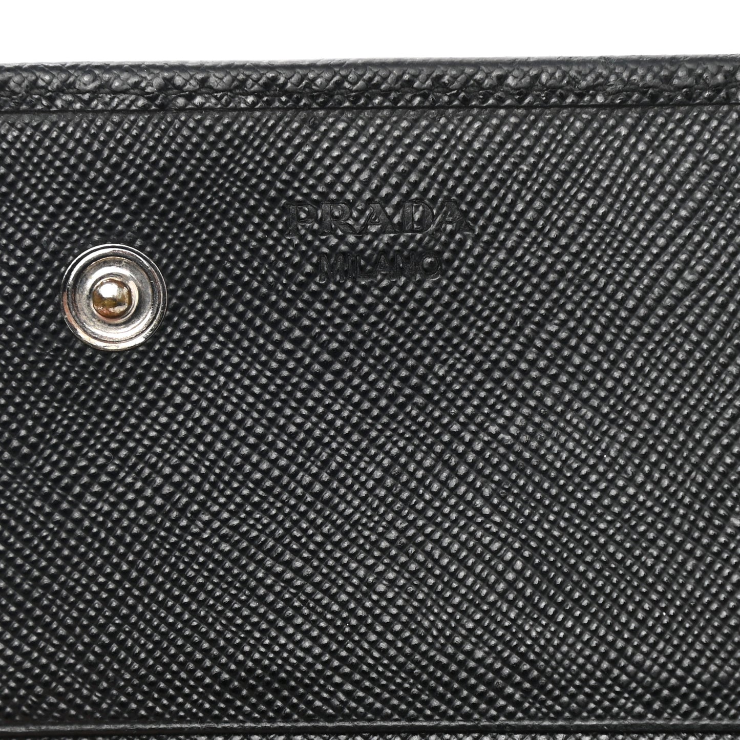 Saffiano Triangle Continental Flap Wallet Black