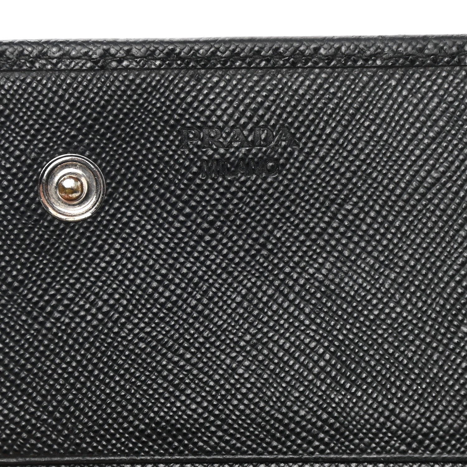 Prada Saffiano Triangle Continental Flap Wallet Black 6 of 12
