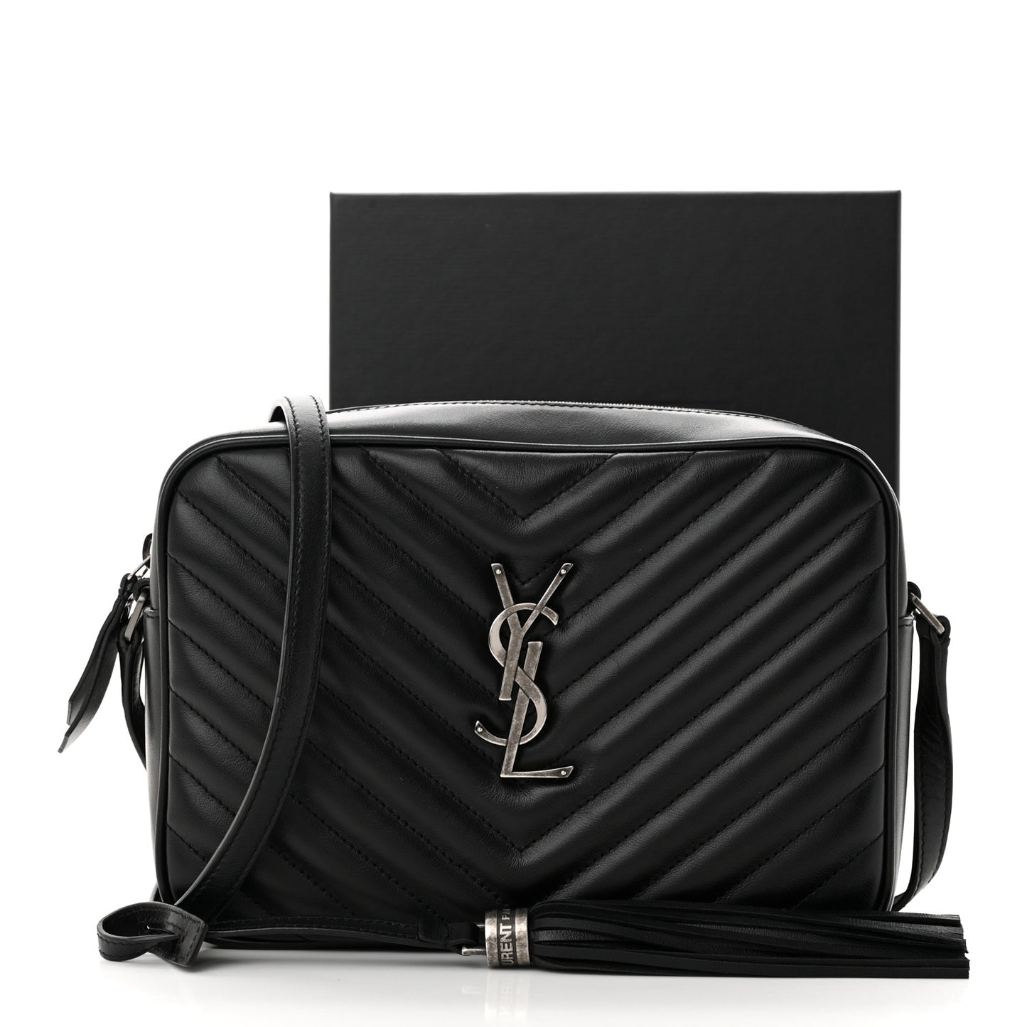 Calfskin Matelasse Monogram Lou Camera Bag Black