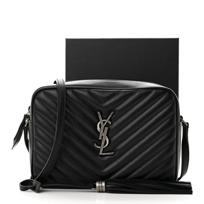 Saint Laurent Calfskin Matelasse Monogram Lou Camera Bag Black 11 of 11